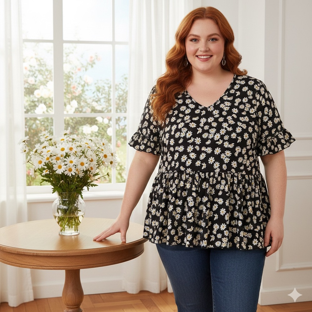Daisy Print Blouse 🌼